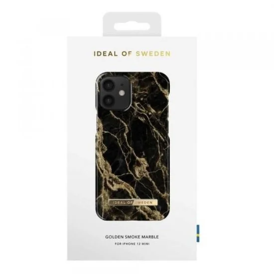 Ideal of Sweden Case for iPhone 12 Mini - Golden Smoke Marble